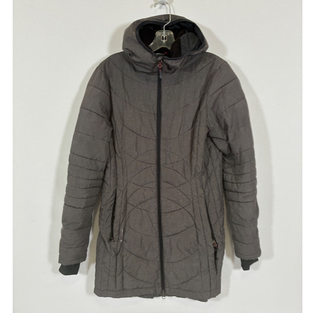 C9 by Champion VentureLoft+ Puffer Jacket Charcoal Grey Hooded Women Small